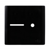 Placa p/ 1 Interruptor  + Furo 4x4 - Novara Preto Brilhante 